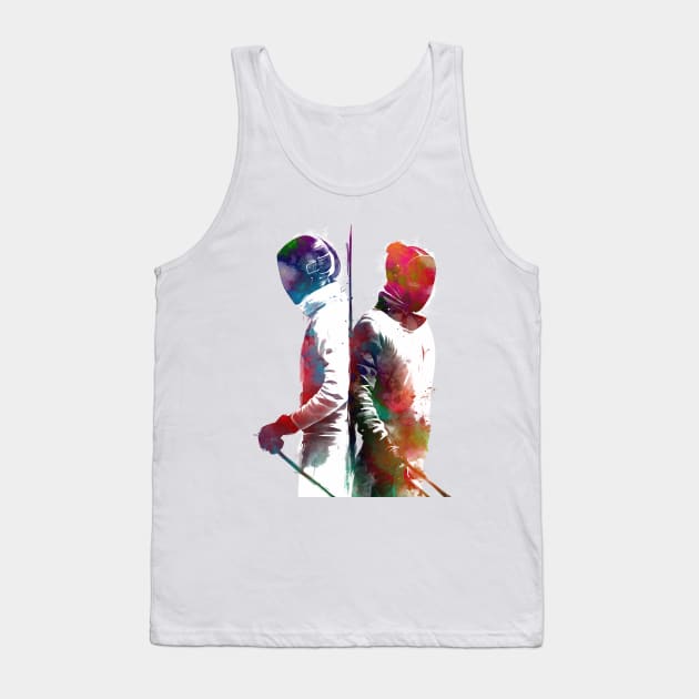 fencing sport art #fencing #sport Tank Top by JBJart